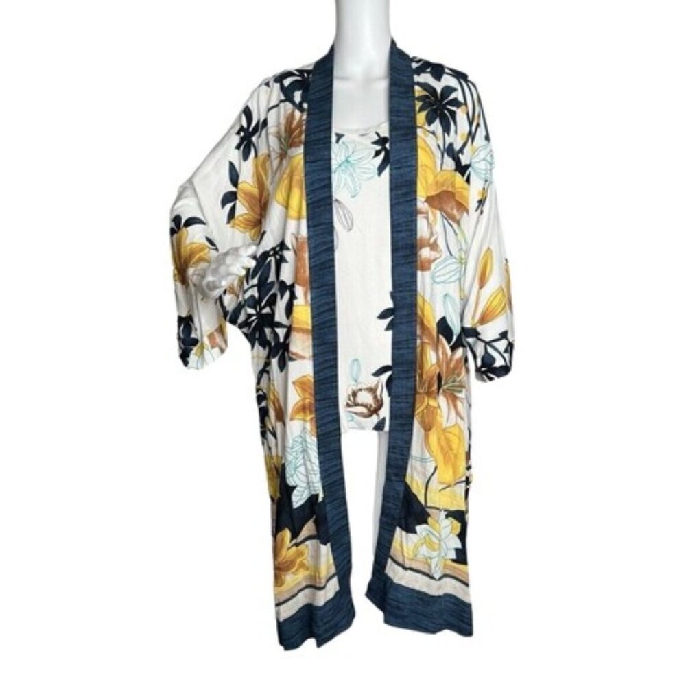 Chico’s Tropical Print Ruana Sz. 3 US (XL-16)